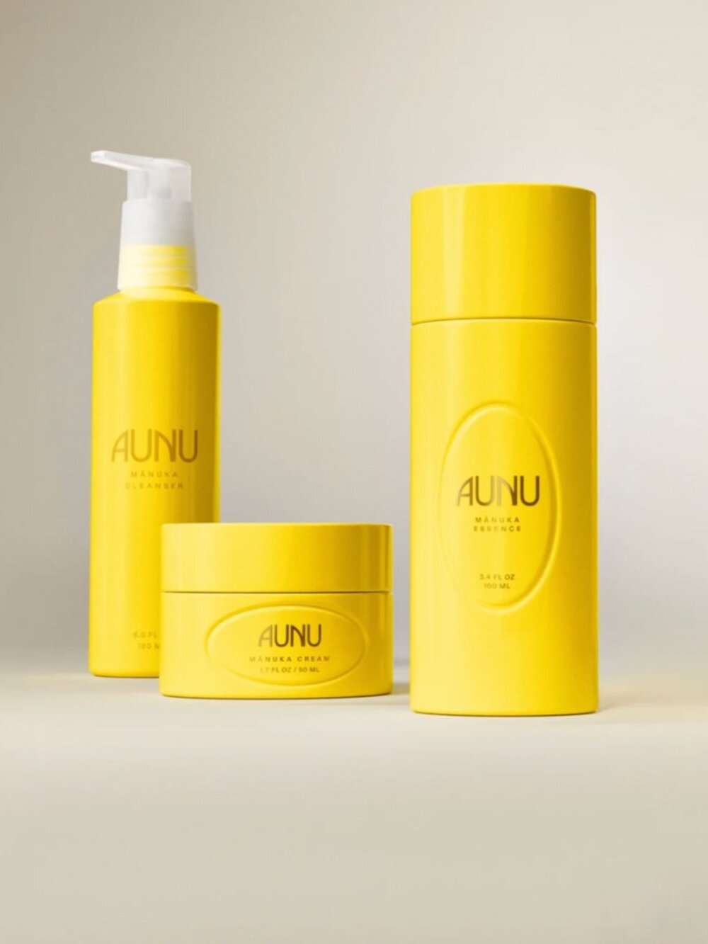 NIB Aunu The Barrier + Building Kit Manuka Essence, Cleanser, Cream